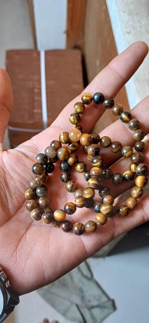 Tiger Eye Yellow Crystal Healing Stone Bracelet