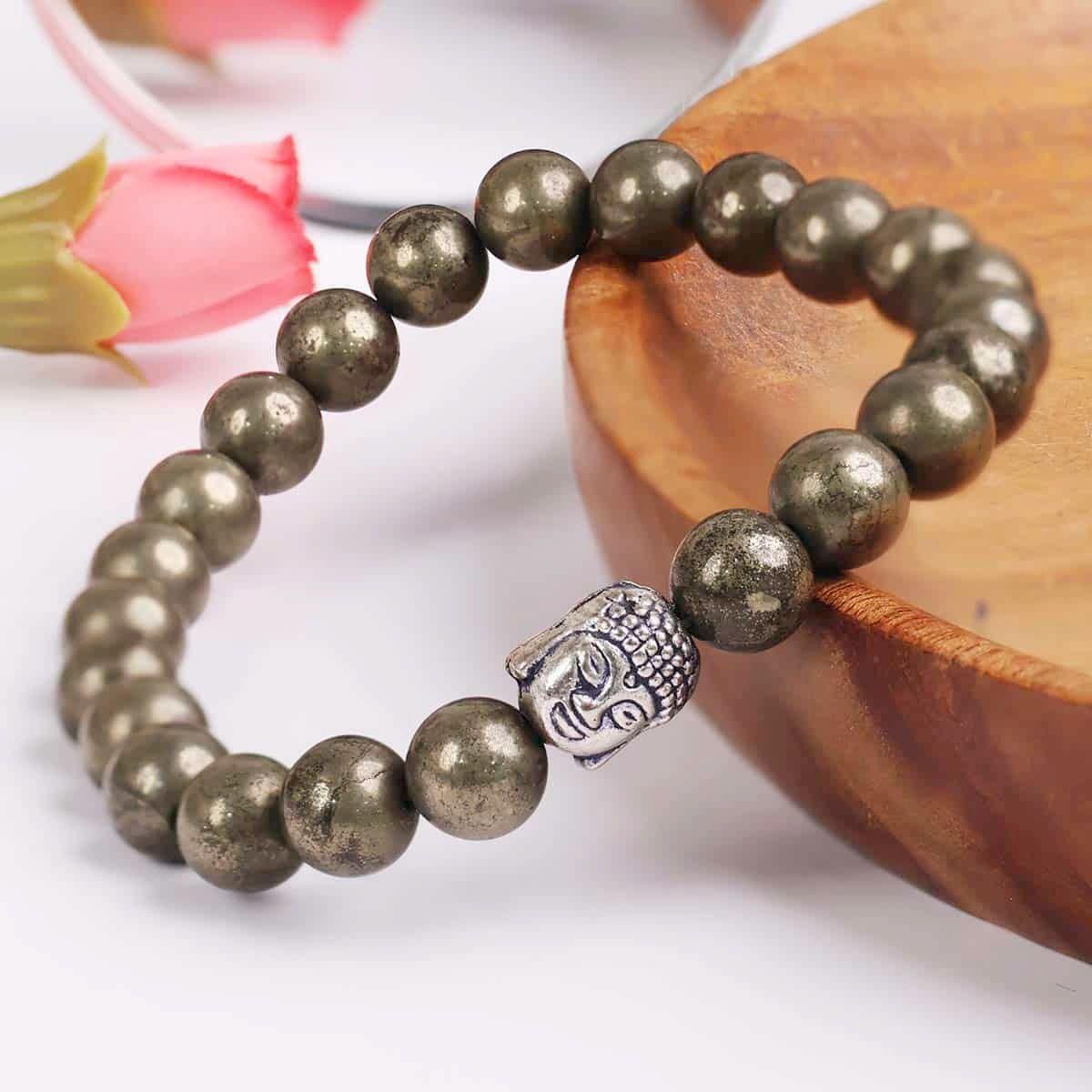 Pyrite Bracelet with Lucky Charm