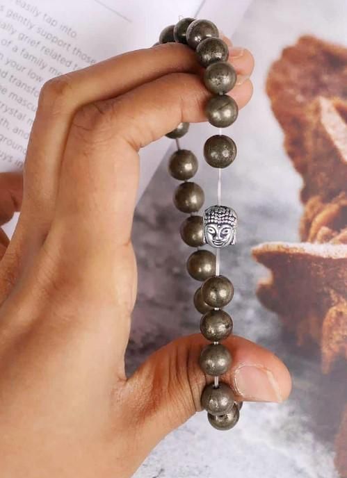 Pyrite Bracelet with Lucky Charm