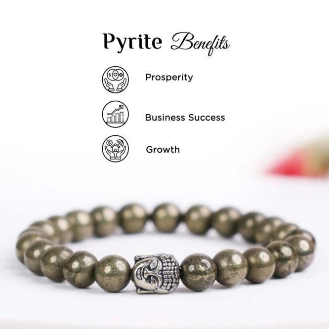Pyrite Bracelet with Lucky Charm